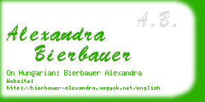 alexandra bierbauer business card